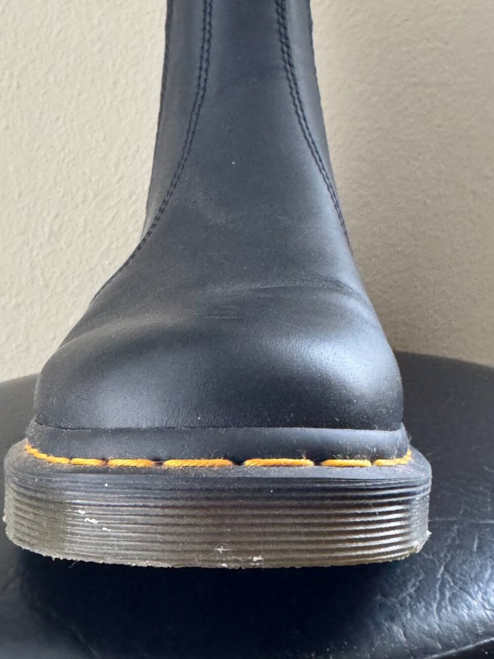 Dr. Martens Yellow Stitch Smooth Leather Chelsea Boots 2976 Size 10 - Picture 7 of 15